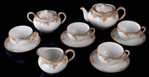 NIPPON HAND PAINTED TEA SETEleven