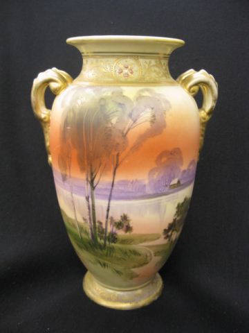 Nippon Handpainted Porcelain Vase