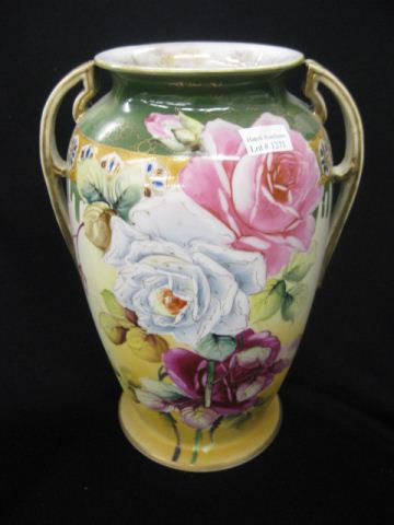 Nippon Handpainted Porcelain Vase