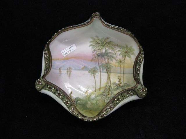 Nippon Porcelain Nut Bowl moriage &