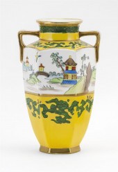 NIPPON PORCELAIN VASE HEXAGONA