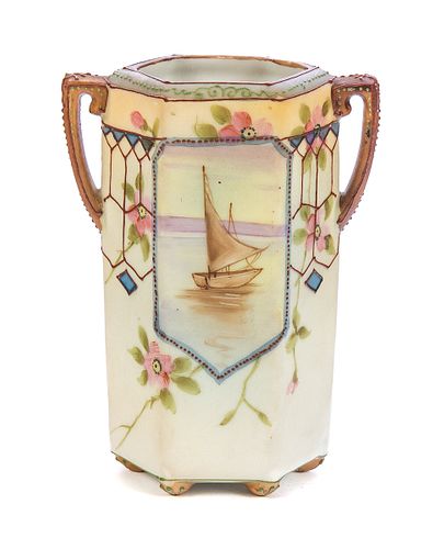 NIPPON VASE BOAT SCENENippon Vase