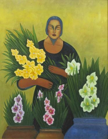 NIVIA GONZALEZ STYLE FRAMED OIL