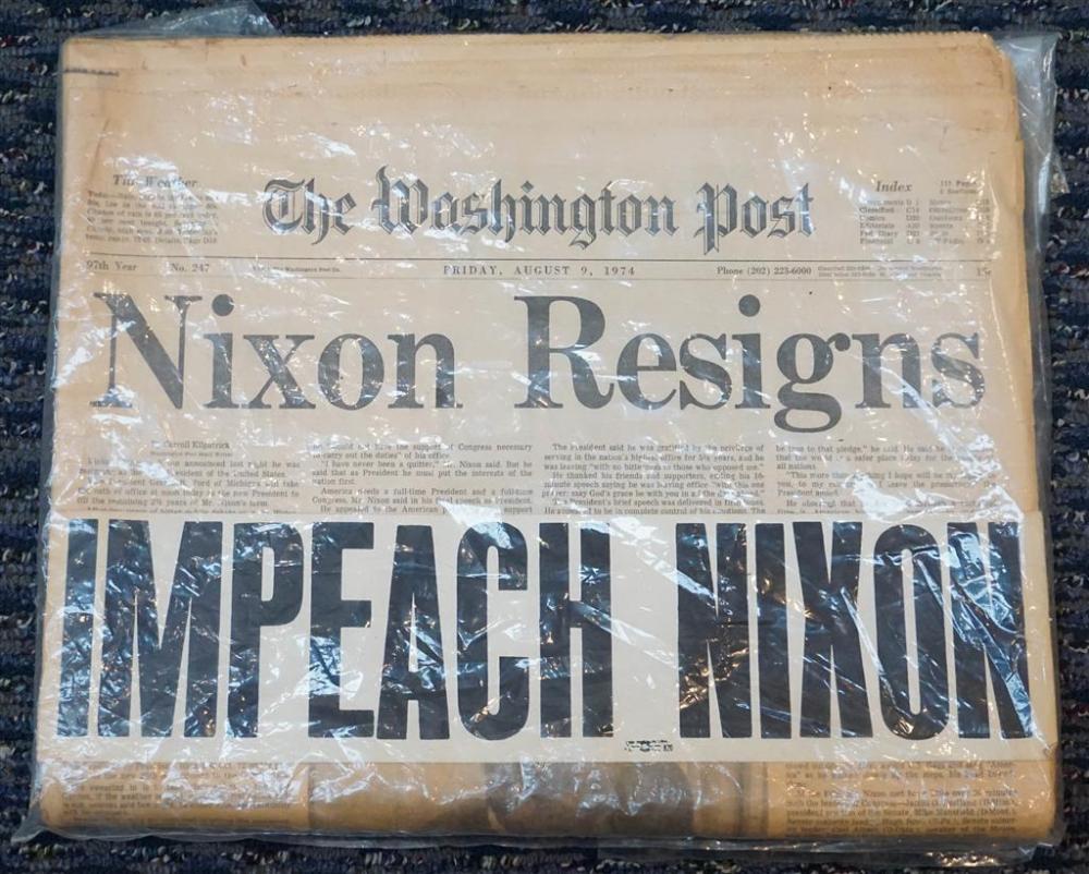 NIXON RESIGNS, WASHINGTON POST