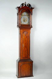 NJ TALL CASE CLOCK, ISAAC BROK