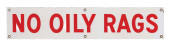 NO OILY RAGS PORCELAIN SIGN<br