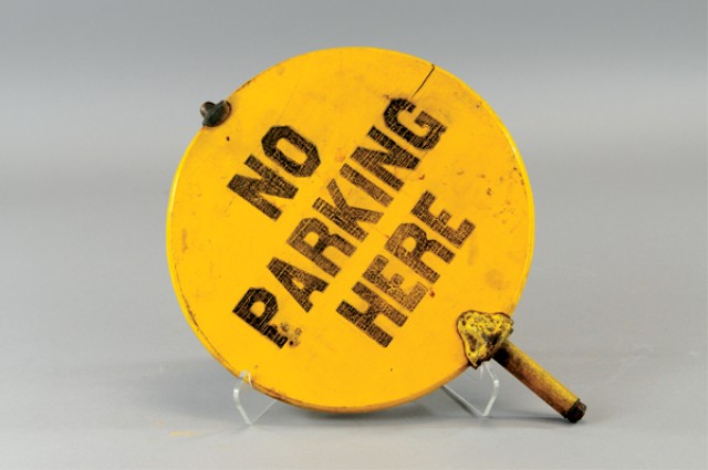 ''NO PARKING HERE'' SIGN Double