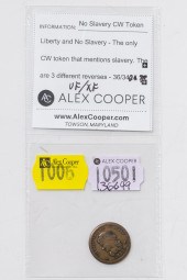 NO SLAVERY CIVIL WAR TOKEN CHO