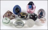 NOEL LAUE GLASS PAPERWEIGHT. S