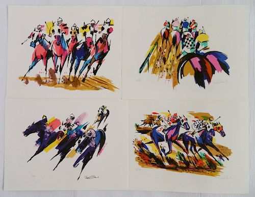 NOEL QUINN SET OF 4 LITHOGRAPHSNoel