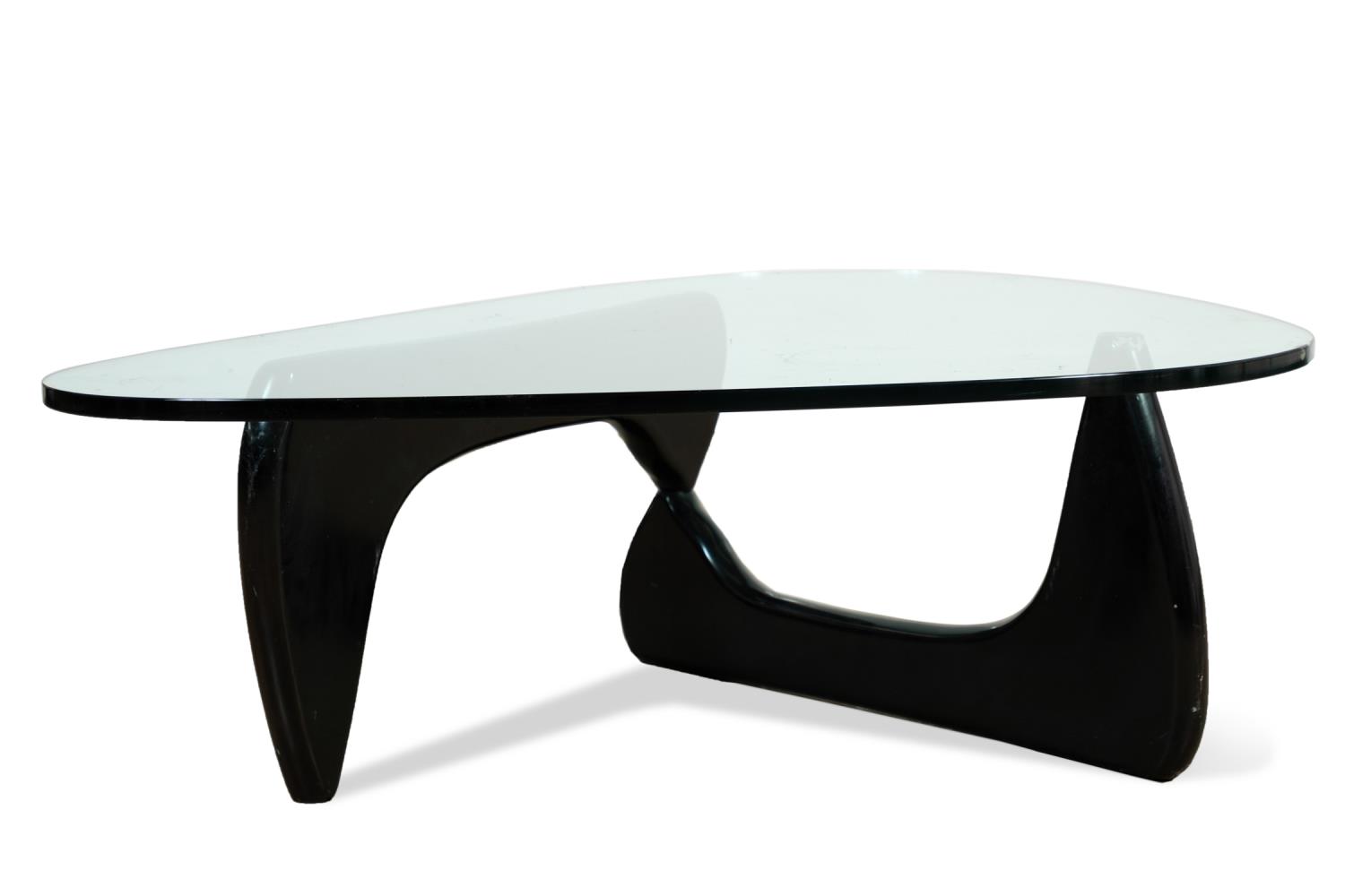 NOGUCHI STYLE BLACK & GLASS TOP