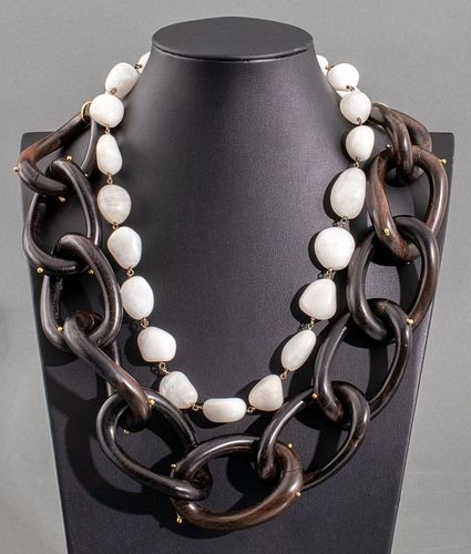NOLL ATTR. 18K CARVED EBONY &AMP;