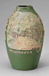 Nonconnah vase, ovoid with pol