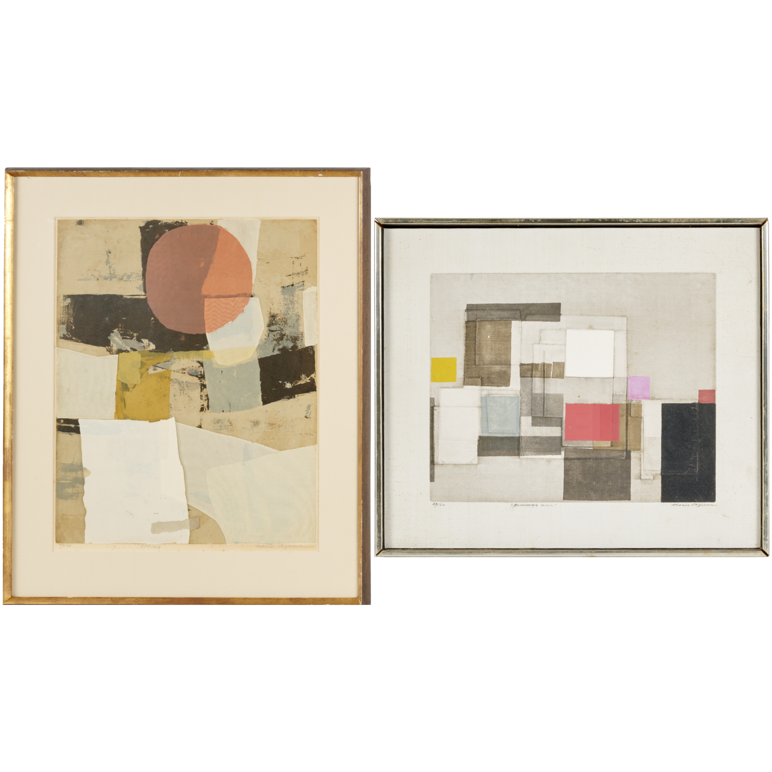 NORIO AZUMA, (2) SERIGRAPHS Norio