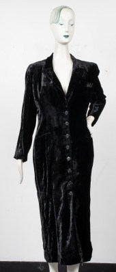 NORMA KAMALI BLACK VELVET COAT