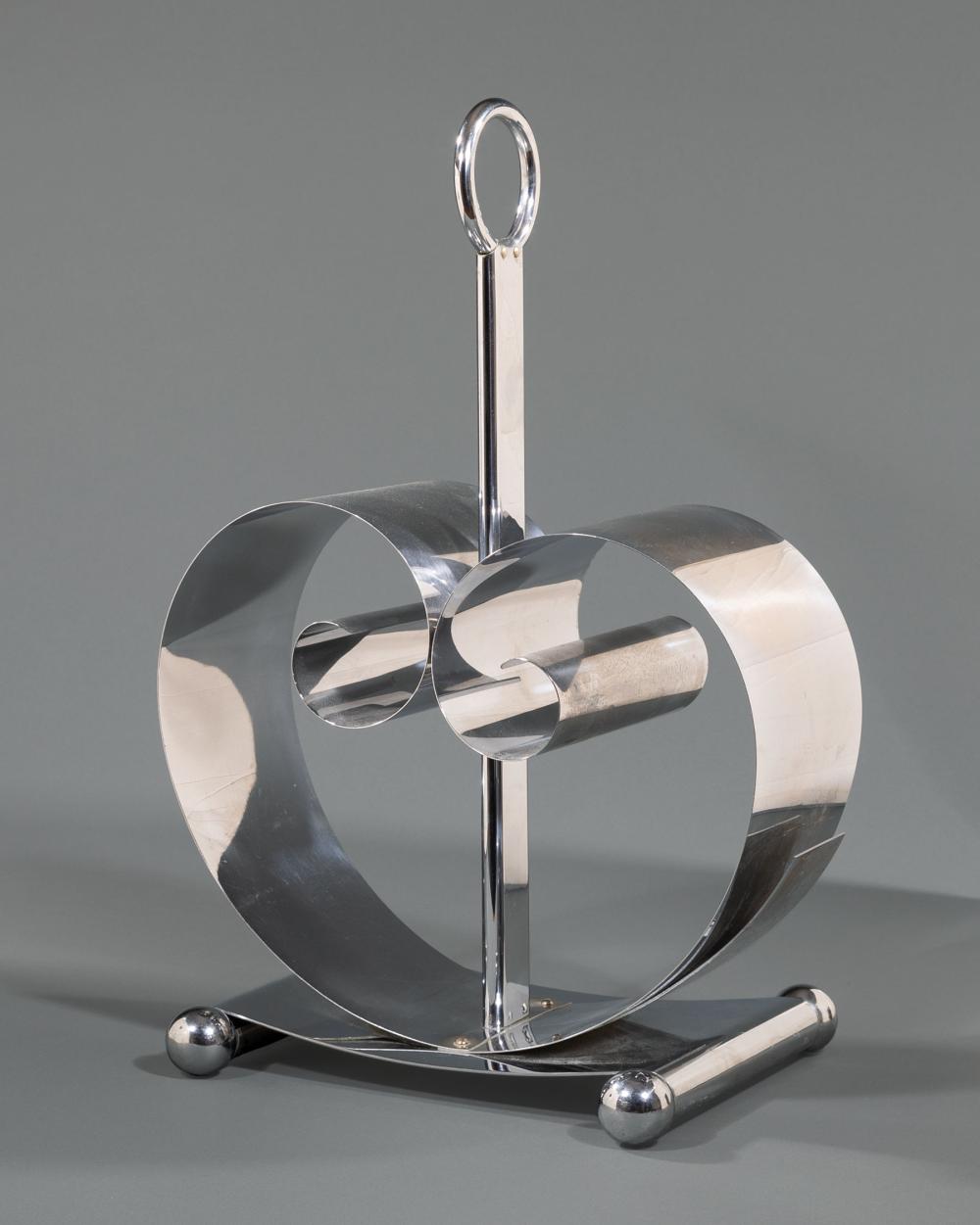NORMAN BEL GEDDES CHROMED STEEL