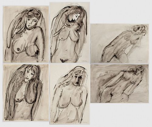NORMAN CARTON NUDE WOMAN INK ON