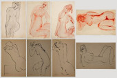 NORMAN CARTON NUDE WOMAN INK O