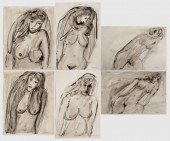 NORMAN CARTON NUDE WOMAN INK O