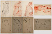NORMAN CARTON NUDE WOMAN INK O