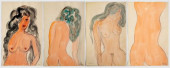 NORMAN CARTON NUDE WOMAN WATER