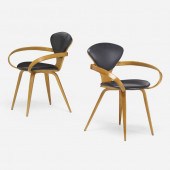 Norman Cherner. Armchairs, pai