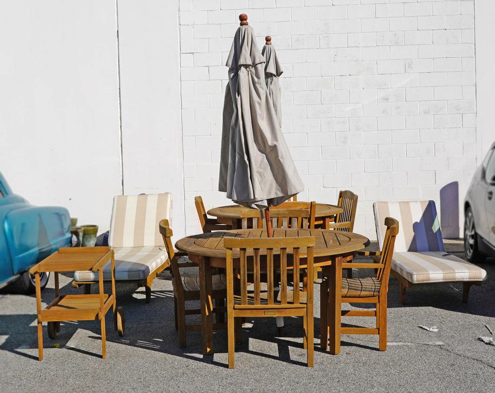 NORMAN LEAR: SET OF TEAK PATIO