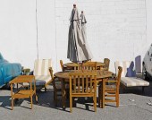 NORMAN LEAR: SET OF TEAK PATIO
