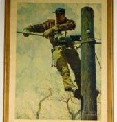 NORMAN ROCKWELL AT&T TELEPHONE