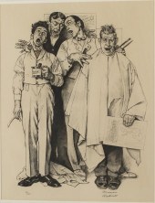 NORMAN ROCKWELL, BARBERSHOP QU