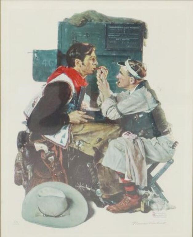 NORMAN ROCKWELL SIGNED PRINT GARY