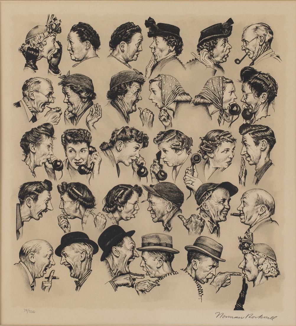 NORMAN ROCKWELL, THE GOSSIPS,