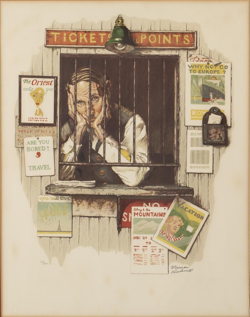 NORMAN ROCKWELL, TICKET TAKER,