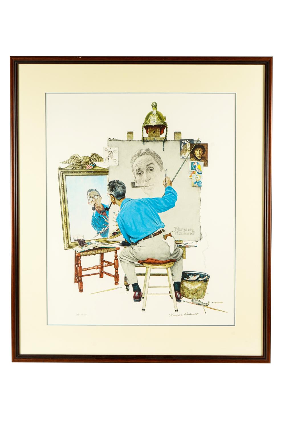 NORMAN ROCKWELL: "TRIPLE SELF
