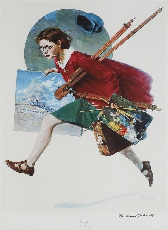 NORMAN ROCKWELL WET PAINT