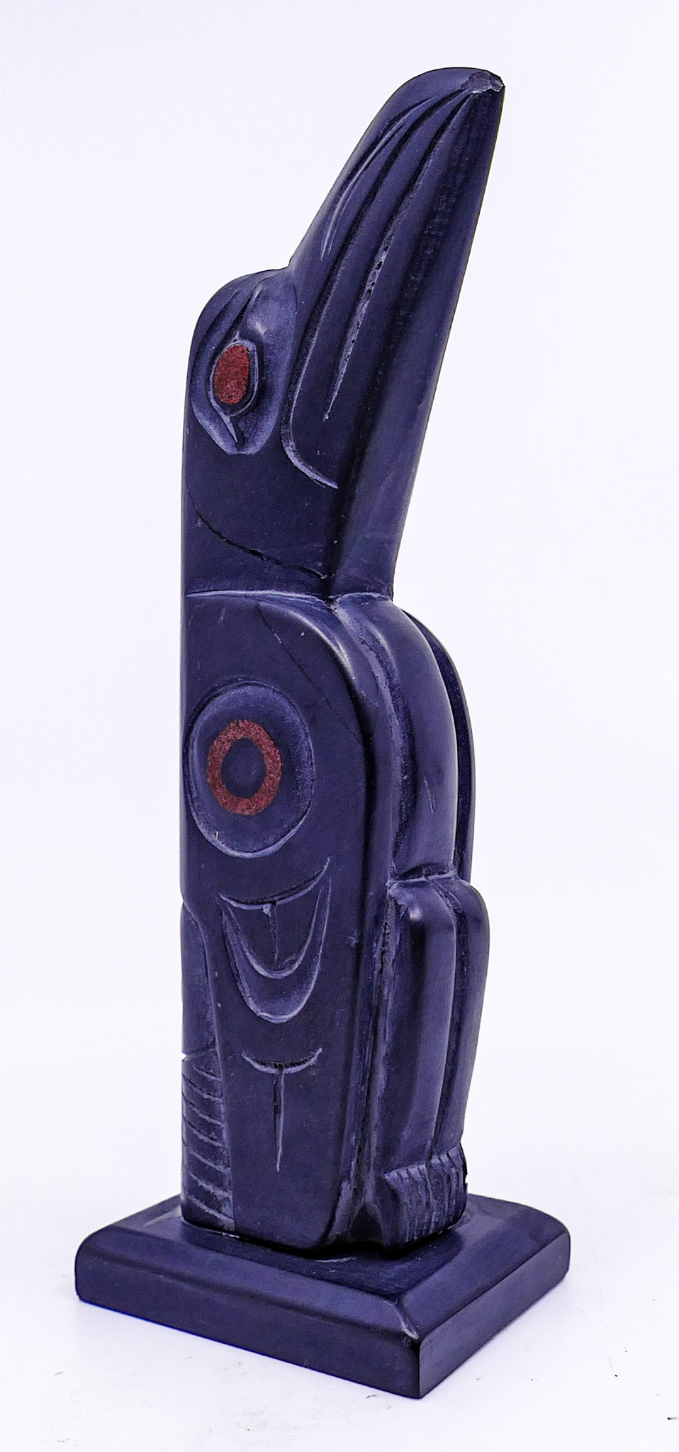 Norman Russ Raven Argillite Totem