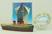 ''NORMANDIE'' BISCUIT SHIP TIN
