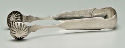 North Carolina coin silver tongs: