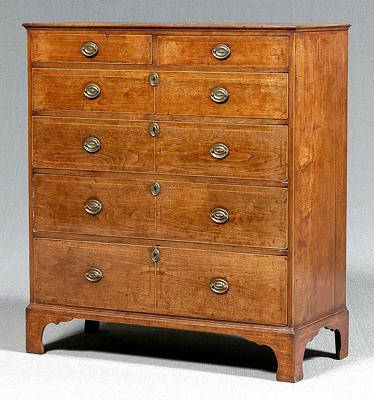 North Carolina inlaid tall chest,
