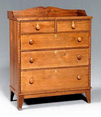 North Carolina inlaid walnut chest,