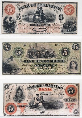 NORTH CAROLINA OBSOLETE BANK NOTES,