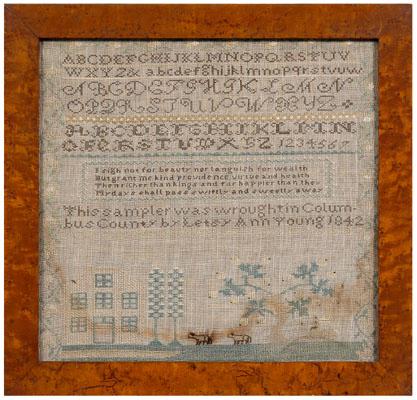 North Carolina sampler, stitched