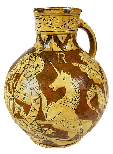 NORTH DEVON SLIPWARE ARMORIAL