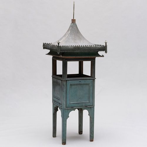 NORTH EUROPEAN BLUE PAINTED WOOD