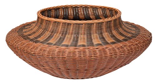 NORTH MEXICAN WOVEN WICKER BASKETof