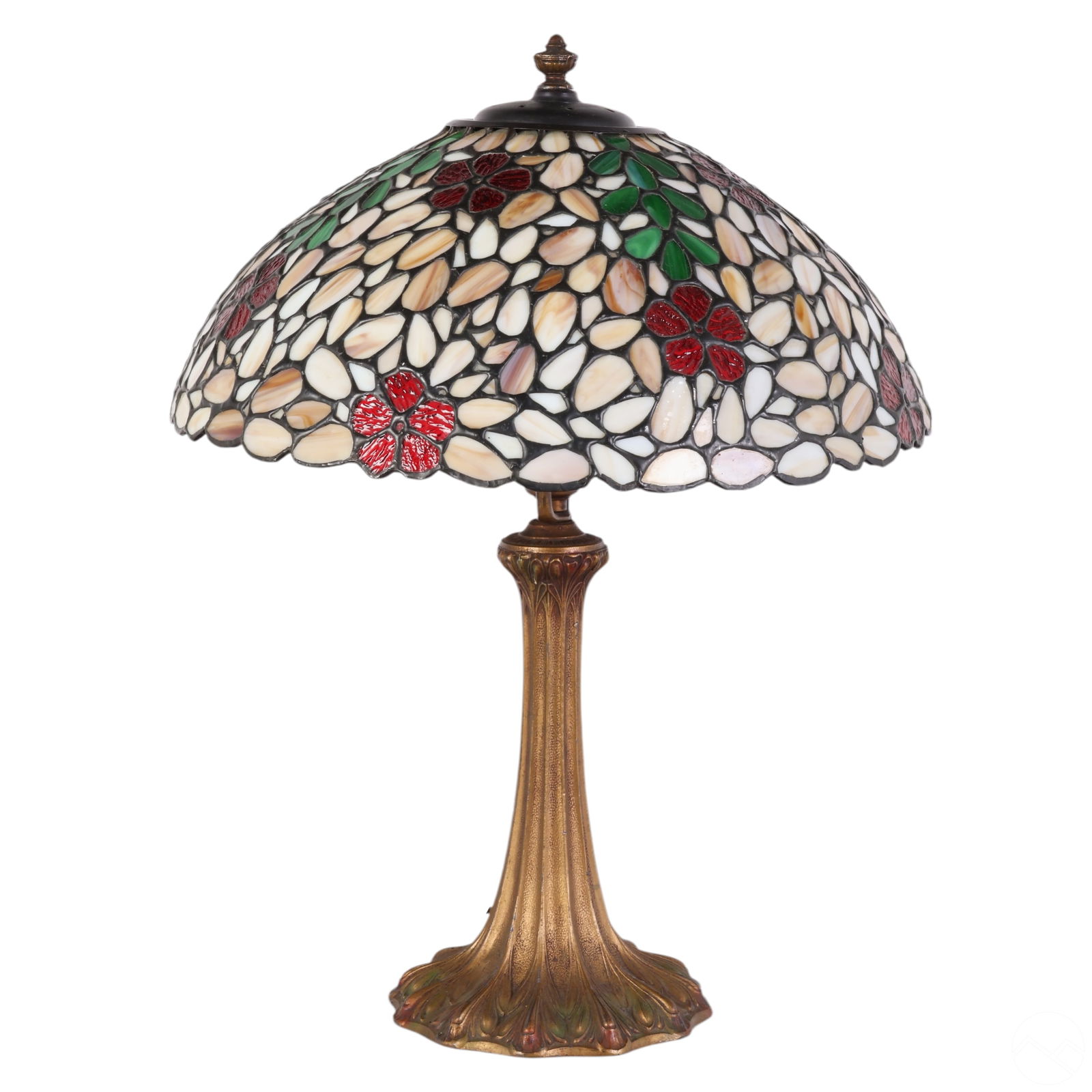 NORTHEASTERN DOME FLORAL STAINED