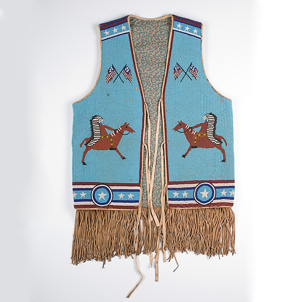 Northern Plains Beaded Hide Figural