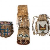 Northern Plains Beaded Hide Po
