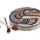 Northwest Coast Painted Hide D