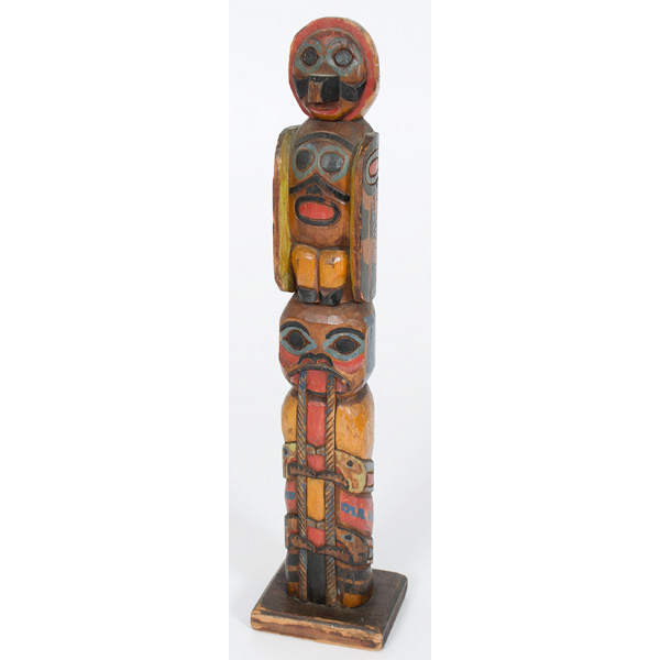Northwest Coast Painted Totem